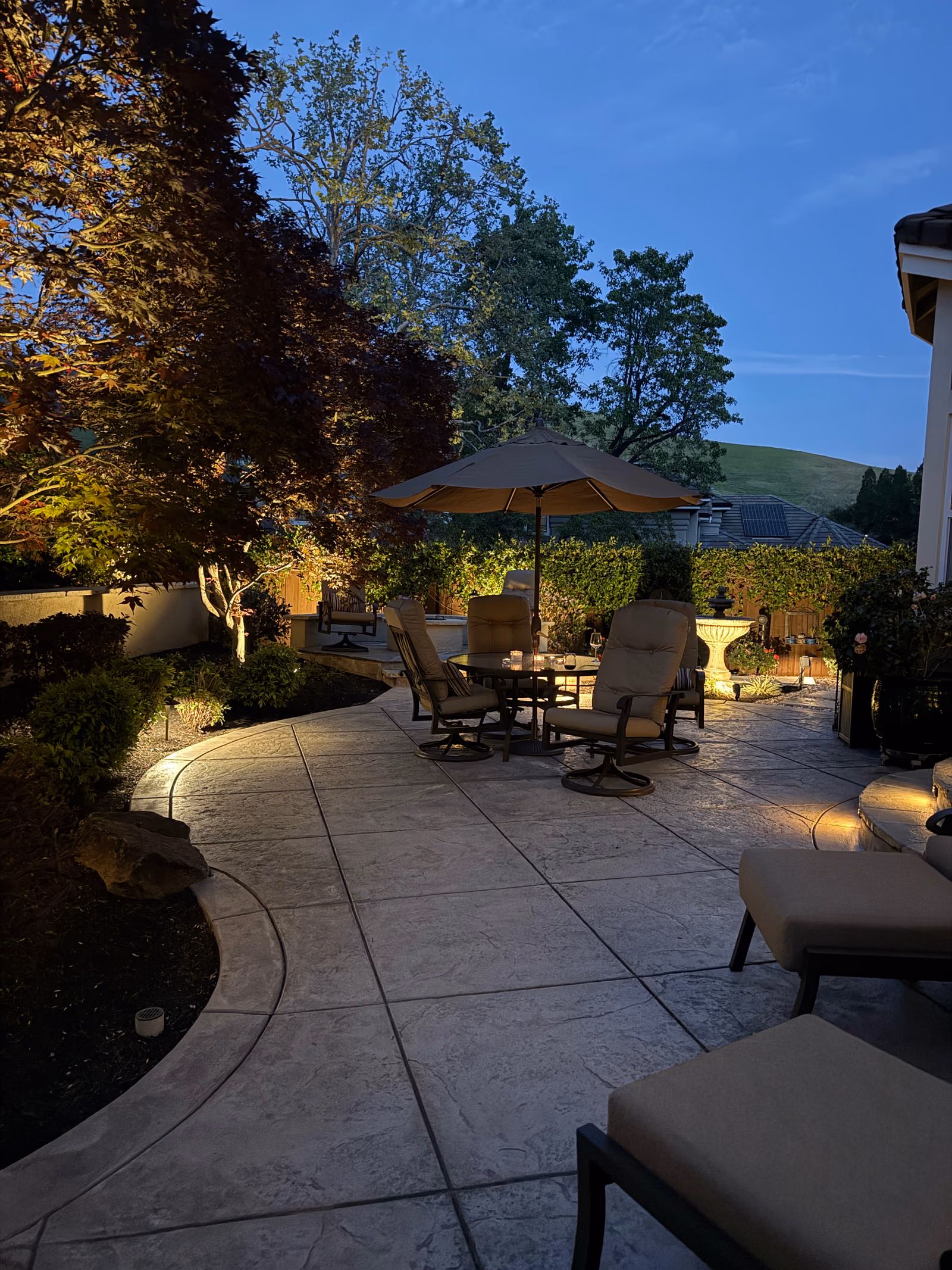 Landscape lighting in Danville