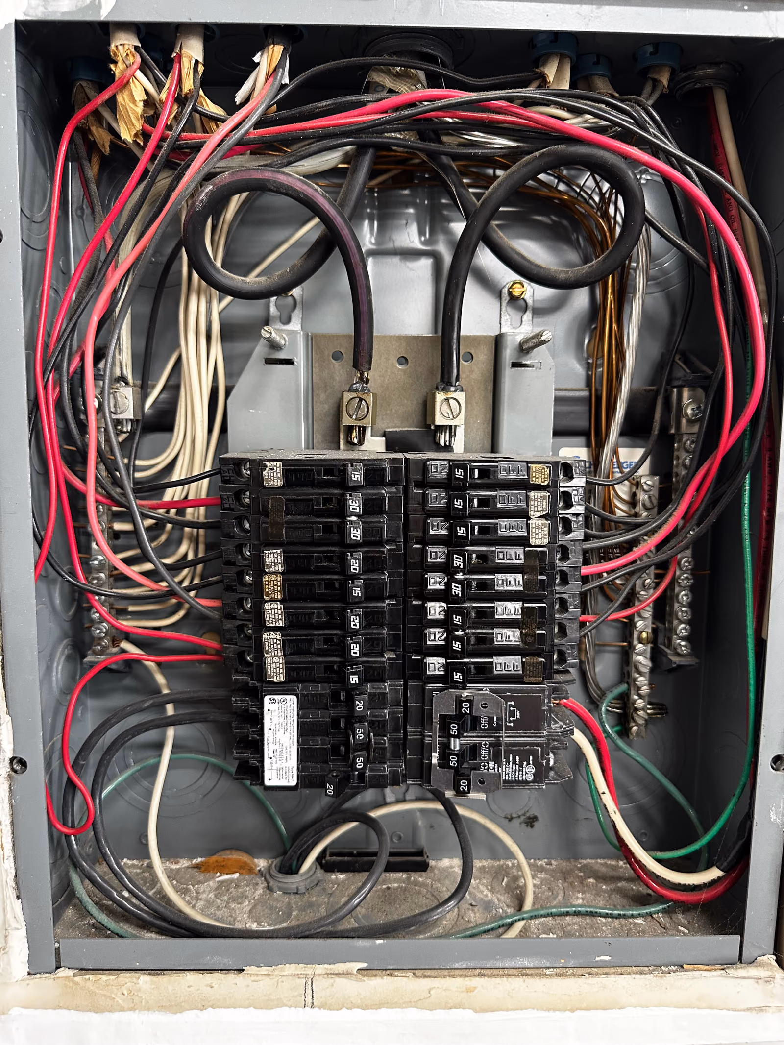 The panel before the upgrade
